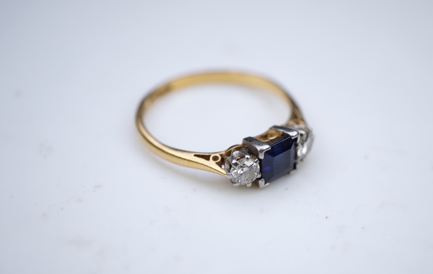 A sapphire and diamond ring